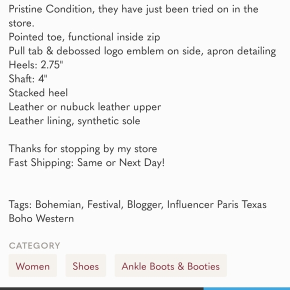 NWOT 9.5 FRYE RAINA BOOTIES BIEGE pointed toe - Picture 6 of 12